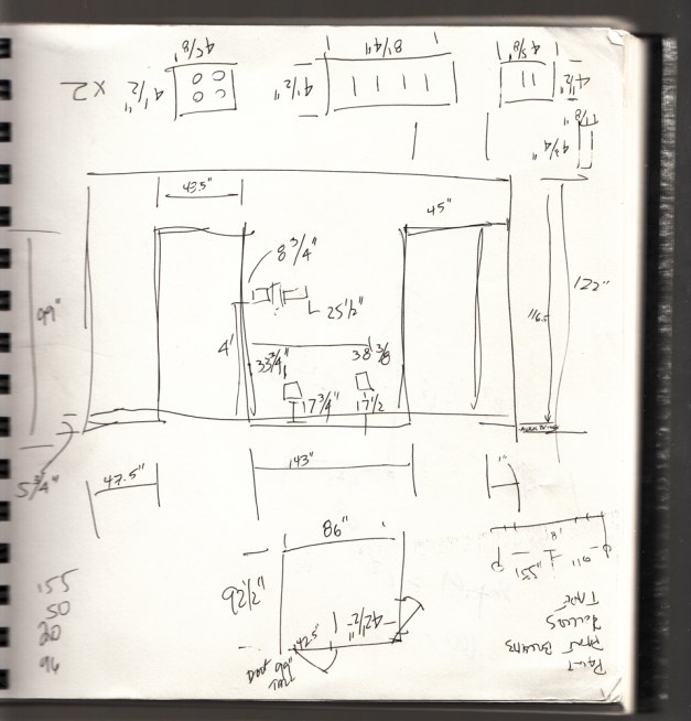 Dimension notes for Studio 1469, Outside/In premier venue.